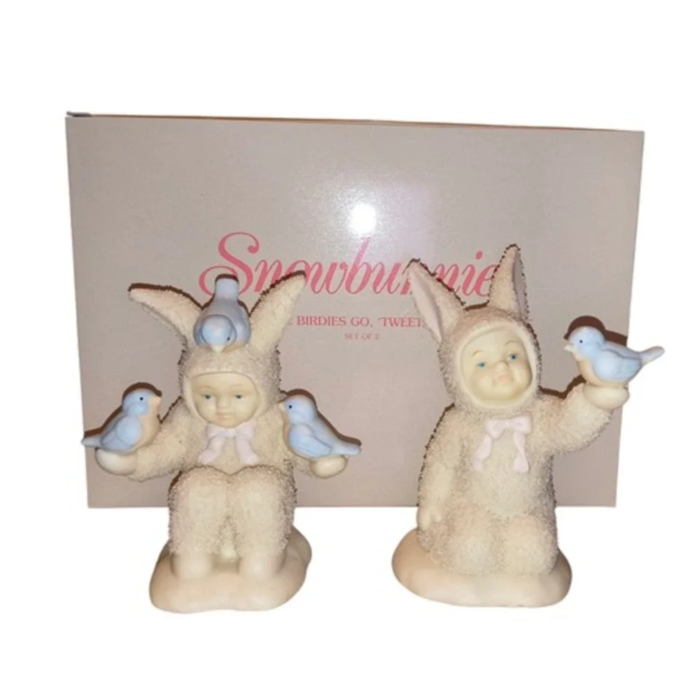 Dept 56 Snowbunnies All The Little Birdies Go Tweet, Tweet, Tweet